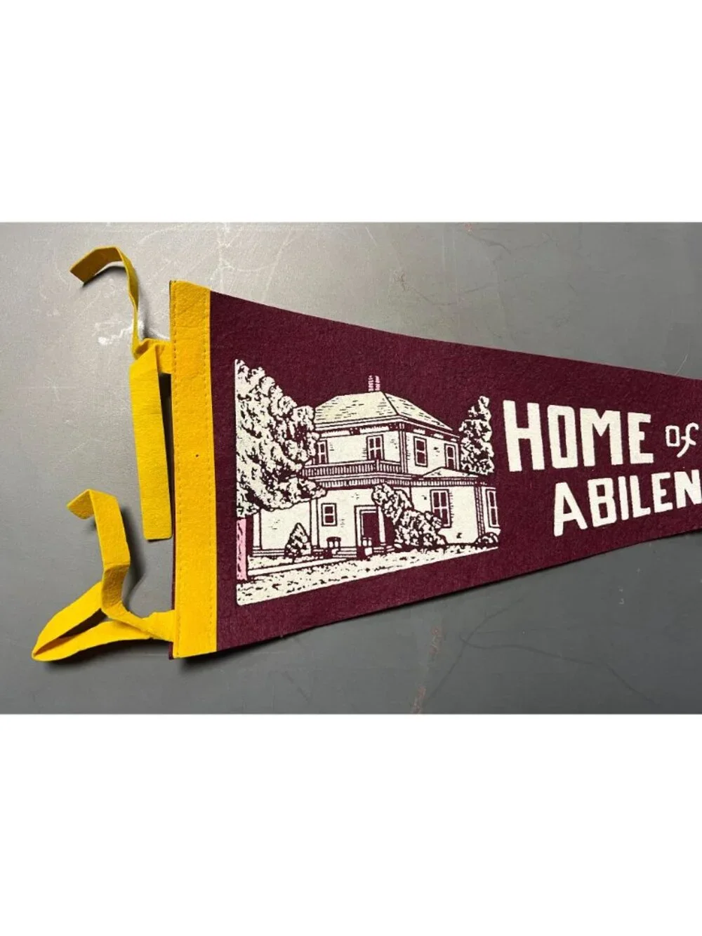 Vintage Home of Eisenhower Abilene, Kansas pennant